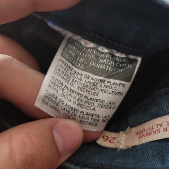 Levi's Mile High Super Skinny Filiforme Altitude Sz26 - Picture 5 of 11